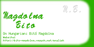 magdolna bito business card
